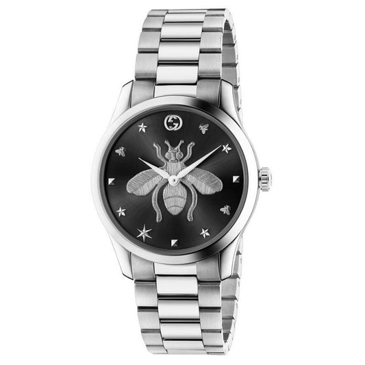 Gucci G-Timeless Classic Black Dial Stainless Steel Watch