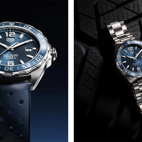 Tag Heuer Formula 1 Bucherer Blue Edition Blue Dial Blue Calfskin Strap Watch for Men - WAZ2015.FT8023