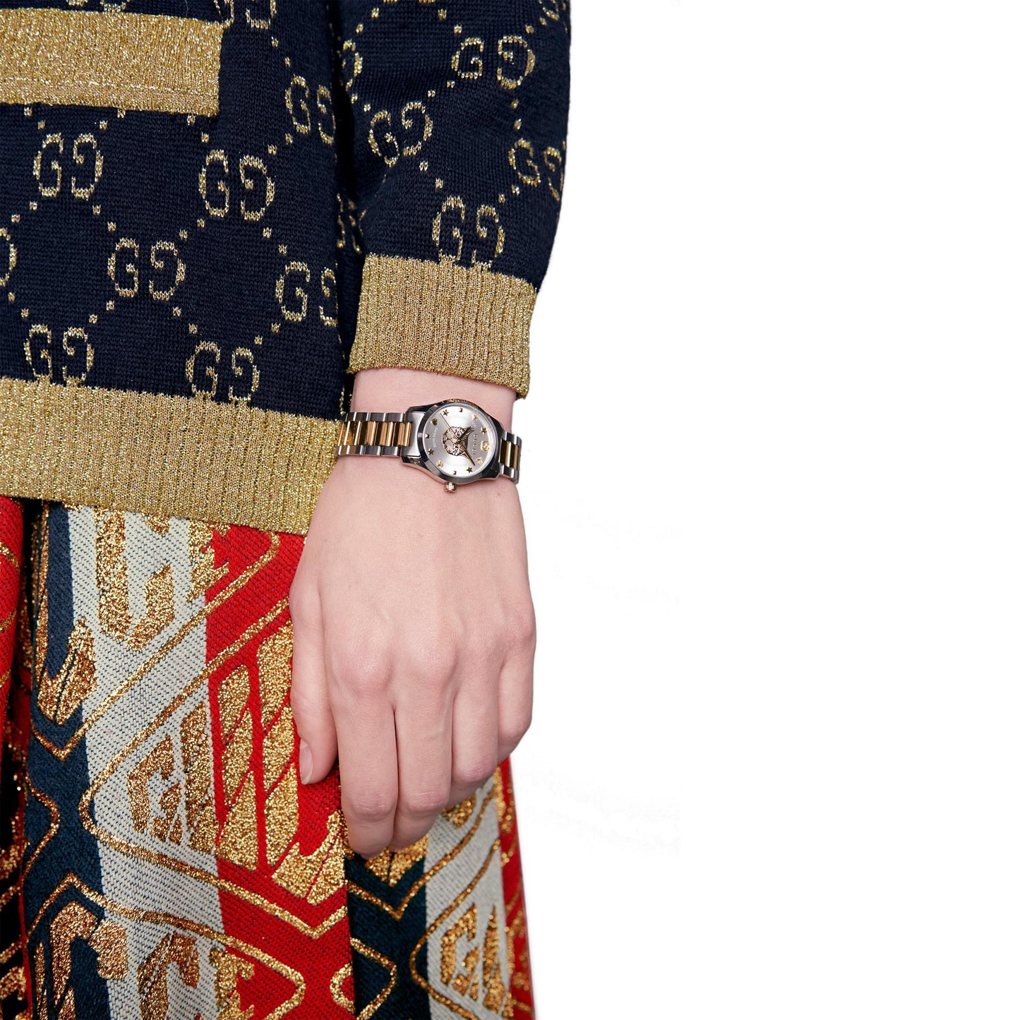 Timeless Elegance: Gucci G-Timeless Mystic Cat Two-Tone Ladies Watch