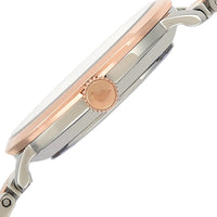 Emporio Armani Modern Slim Analog Mother of Pearl Dial Two Tone Steel Strap Watch For Women - AR11157