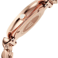 Emporio Armani Gianni T-Bar Crystals Silver Dial Rose Gold Steel Strap Watch For Women - AR11446