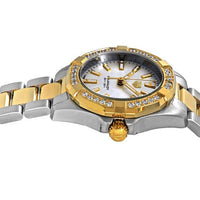 Tag Heuer Aquaracer Diamonds Mother of Pearl Dial Two Tone Steel Strap Watch for Women - WBD1421.BB0321