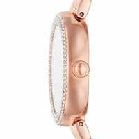 Emporio Armani Rosa Quartz Mother of Pearl Black Dial Rose Gold Steel Strap Watch For Women - AR11372