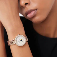 Emporio Armani Rosa Mother of Pearl Dial Rose Gold Steel Strap Watch For Women - AR11462