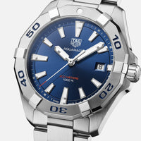 Tag Heuer Aquaracer Blue Dial Silver Steel Strap Watch for Men - WBD1112.BA0928