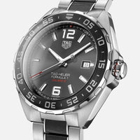 Tag Heuer Formula 1 Calibre 5 Anthracite Dial Two Tone Steel Strap Watch for Men - WAZ2011.BA0843
