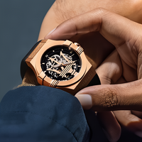 Maserati R8821108025 Automatic Skeleton Dial Rose Gold Men's Watch
