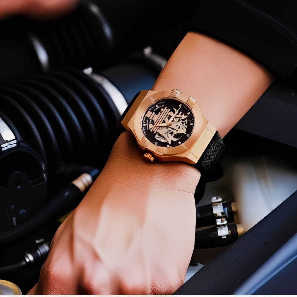Maserati R8821108025 Automatic Skeleton Dial Rose Gold Men's Watch