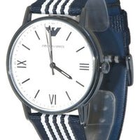 Emporio Armani Kappa Dress White Dial Two Tone NATO Strap Watch For Men - AR80005
