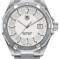 Tag Heuer Aquaracer Quartz White Dial Silver Steel Strap Watch for Men - WAY1111.BA0928