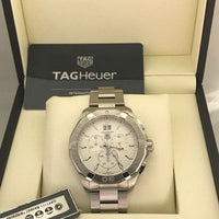 Tag Heuer Aquaracer White Dial Silver Steel Strap Watch for Men - CAY1111.BA0927
