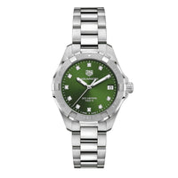 TAG Heuer Aquaracer WBD1316.BA0740 Ladies' Green Dial Diamond Diver Watch in Stainless Steel