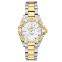 TAG Heuer Aquaracer Gold Plated and Stainless Steel Diamond Ladies Watch