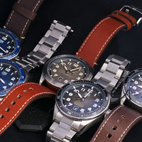 Tag Heuer Autavia Isograph Grey Dial Calfskin Brown Leather Strap Watch for Men - WBE5111.FC8267