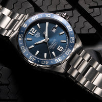 Tag Heuer Formula 1 Bucherer Blue Edition Blue Dial Silver Steel Strap Watch for Men - WAZ2015.BA0842