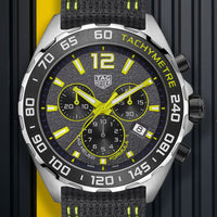 Tag Heuer Formula 1 Chronograph Grey Dial Black Nylon Strap Watch for Men - CAZ101AG.FC8304
