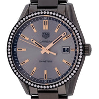 Tag Heuer Carrera Quartz Diamonds Black Dial Black Steel Strap Watch for Women - WAR1115.BA0602