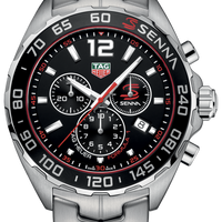 Tag Heuer Senna Chronograph Special Edition Black Dial Silver Steel Strap Watch for Men - CAZ1015.BA0883