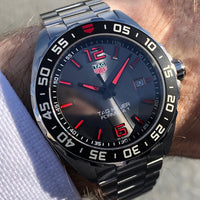 Tag Heuer Formula 1 Quartz Anthracite Dial Silver Steel Strap Watch for Men - WAZ1018.BA0842