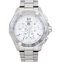 Tag Heuer Aquaracer White Dial Silver Steel Strap Watch for Men - CAY1111.BA0927