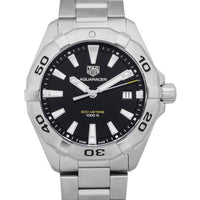 Tag Heuer Aquaracer Black Dial Silver Steel Strap Watch for Men - WBD1110.BA0928