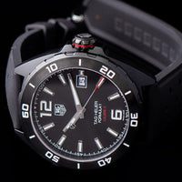 Tag Heuer Formula 1 Automatic Black Dial Black Rubber Strap Watch for Men - WAZ2115.FT8023