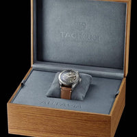Tag Heuer Autavia Isograph Grey Dial Calfskin Brown Leather Strap Watch for Men - WBE5111.FC8267