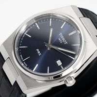 Tissot Men's Watch PRX Blue Leather T1374101604100