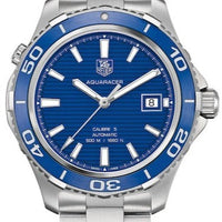 Tag Heuer Aquaracer Calibre 5 Automatic Blue Dial Silver Steel Strap Watch for Men - WAK2111.BA0830