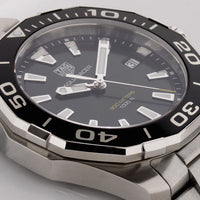Tag Heuer Aquaracer Black Dial Silver Steel Strap Watch for Men - WAY111A.BA0928
