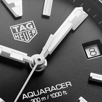 Tag Heuer Aquaracer Quartz Black Dial Silver Steel Strap Watch for Women - WBD1410.BA0741