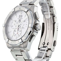 Tag Heuer Aquaracer White Dial Silver Steel Strap Watch for Men - CAY1111.BA0927