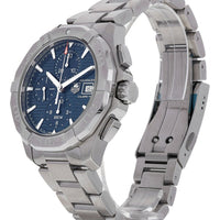 Tag Heuer Aquaracer Caliber 16 Automatic Chronograph Blue Dial Silver Steel Strap Watch for Men - CAY2112.BA0927