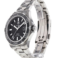 Tag Heuer Aquaracer Caliber 5 Automatic Black Dial Silver Steel Strap Watch for Men - WAK2110.BA0830