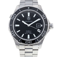 Tag Heuer Aquaracer Caliber 5 Automatic Black Dial Silver Steel Strap Watch for Men - WAK2110.BA0830