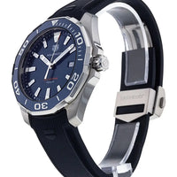 Tag Heuer Aquaracer Quartz Blue Dial Blue Rubber Strap Watch for Men -  WAY101C.FC6153