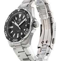 Tag Heuer Aquaracer Black Dial Silver Steel Strap Watch for Men - WAY111A.BA0928