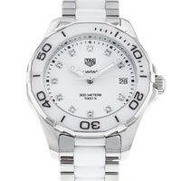 Tag Heuer Aquaracer Diamonds White Dial Two Tone Steel Strap Watch for Women - WAY131D.BA0914