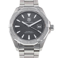 Tag Heuer Aquaracer Automatic Anthracite Grey Dial Silver Steel Strap Watch for Men - WAY2113.BA0928