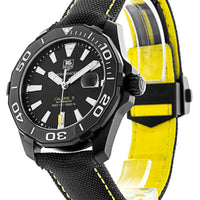 Tag Heuer Aquaracer Calibre 5 Automatic Black Dial Black Nylon Strap Watch for Men - WAY218A.FC6362