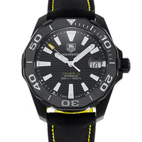 Tag Heuer Aquaracer Calibre 5 Automatic Black Dial Black Nylon Strap Watch for Men - WAY218A.FC6362