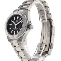 Tag Heuer Aquaracer Quartz Black Dial Silver Steel Strap Watch for Women - WBD1410.BA0741