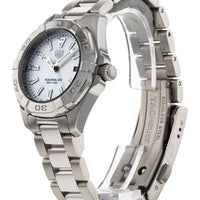 Tag Heuer Aquaracer Quartz Mother of Pearl White Dial Silver Steel Strap Watch for Women - WBD1411.BA0741