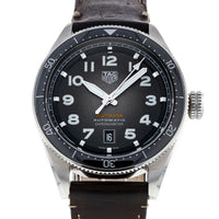 Tag Heuer Autavia Automatic Grey Dial Brown Leather Strap Watch for Men - WBE5114.FC8266