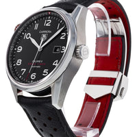 Tag Heuer Carrera Calibre 5 Drive Timer Black Dial Black Leather Strap Watch for Men - WAR2A10.FC6337