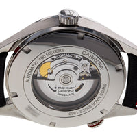 Tag Heuer Carrera Calibre 5 Drive Timer Black Dial Black Leather Strap Watch for Men - WAR2A10.FC6337