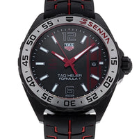 Tag Heuer Formula 1 Senna Special Edition Black Dial Two Tone Rubber Strap Watch for Men - WAZ1014.FT8027