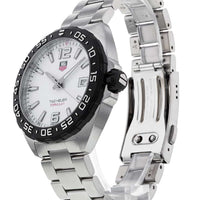 Tag Heuer Formula 1 White Dial Silver Steel Strap Watch for Men - WAZ1111.BA0875