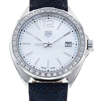 Tag Heuer Formula 1 Quartz Diamonds Mother of Pearl Dial Blue Leather Strap Watch for Women - WBJ131A.FC8251