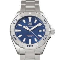 Tag Heuer Aquaracer Blue Dial Silver Steel Strap Watch for Men - WBD1112.BA0928